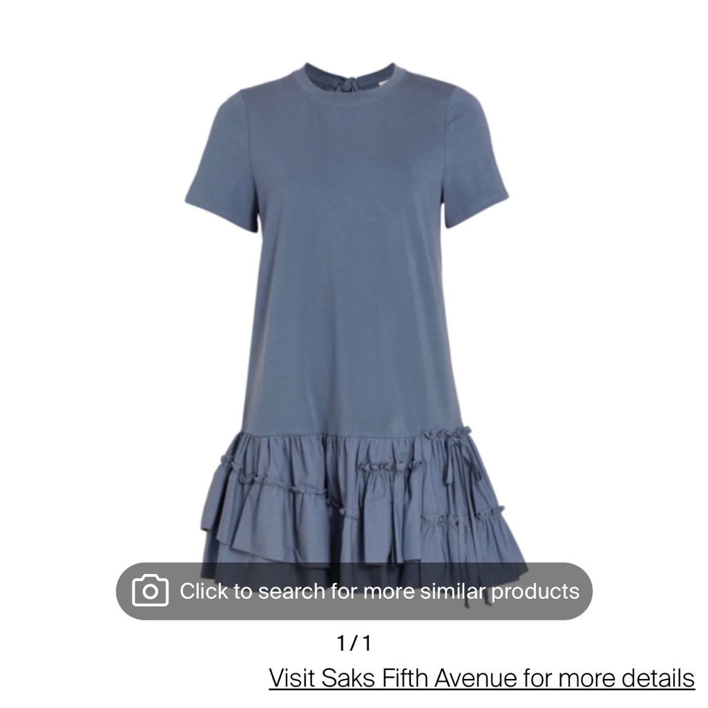 Cinq A Sept Blue Ruffled Women’s Dress